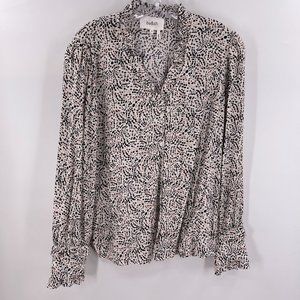 ba&sh Black and White Patterned Blouse